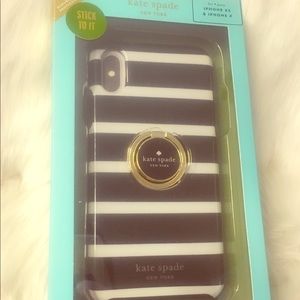New Kate Spade Case blue/stripe with sticker